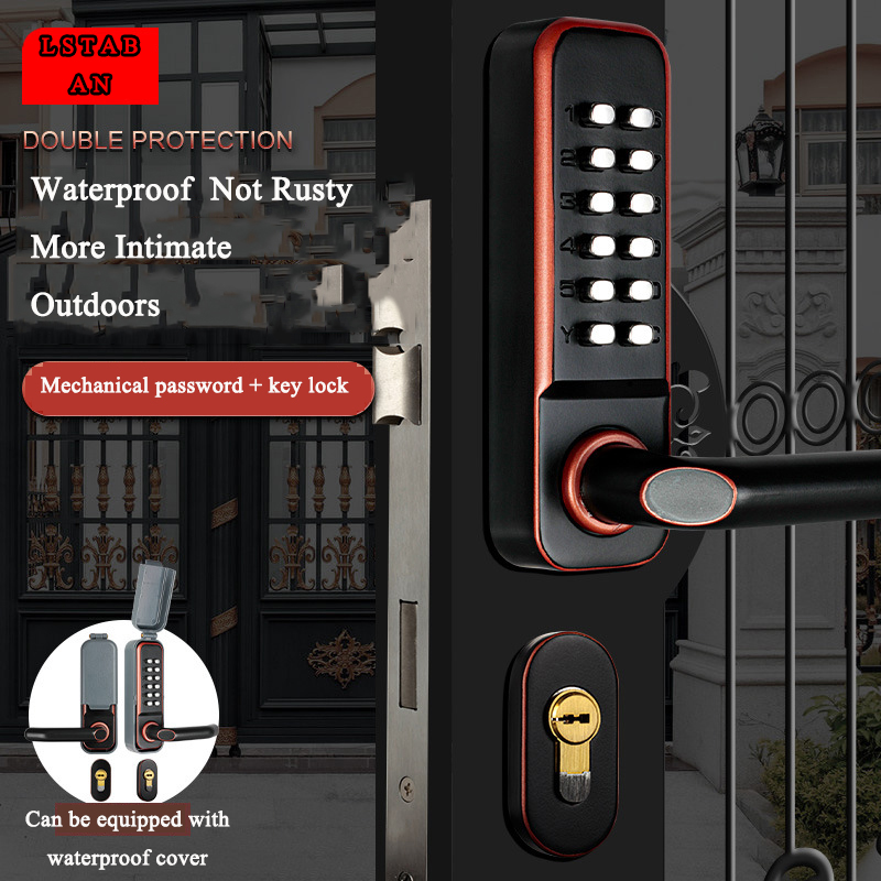 Smart Garden Gate Lock - 양면 분할 키보드 방수 문짝 잠금