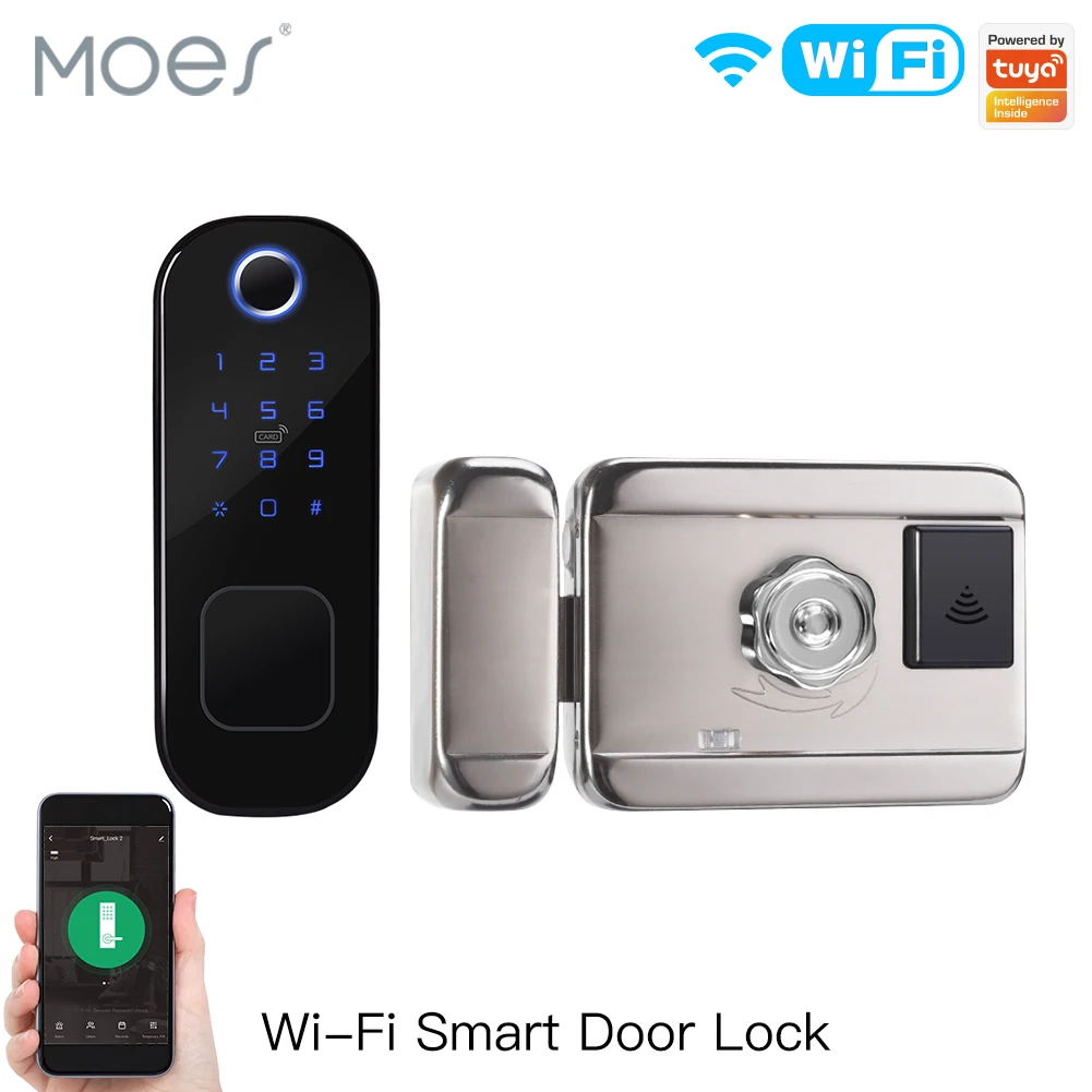 Smart Garden Door Lock - MOES 와이파이 투야 스마트 도어락, 지문