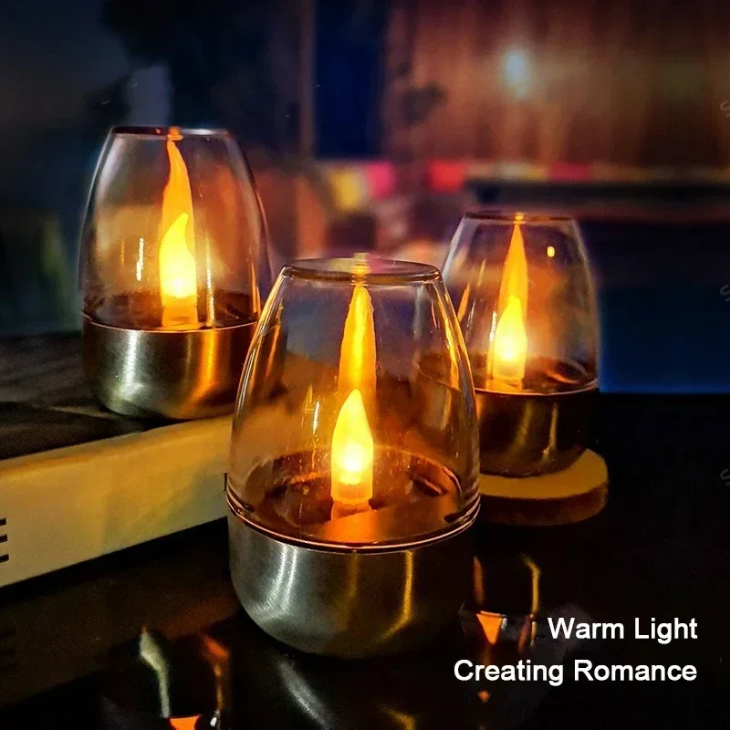 Smart Garden Light Camera - LED 태양 양초 빛 Flameless 충전식