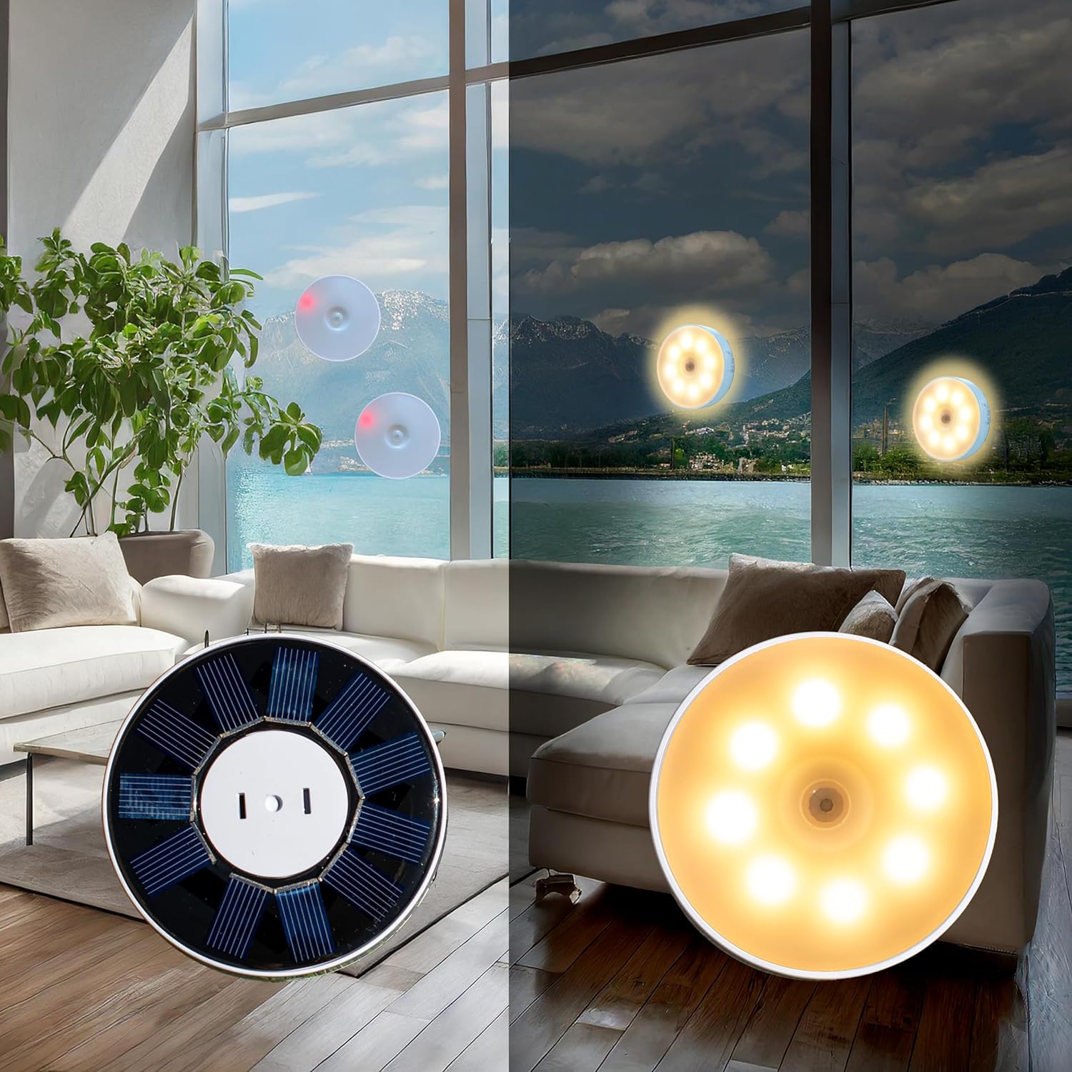Smart Garden Light Camera - 모션 센서 야간 조명 충전식 USB