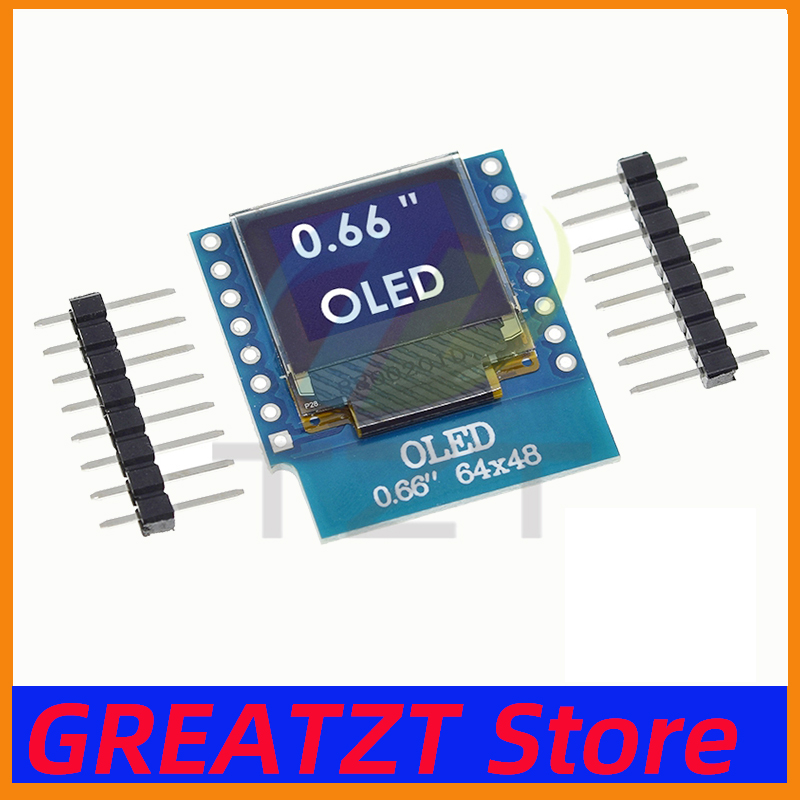 Smart Garden Esp32 - GREATZT 0.66인치 OLED 디스플레이 모듈 WEMOS