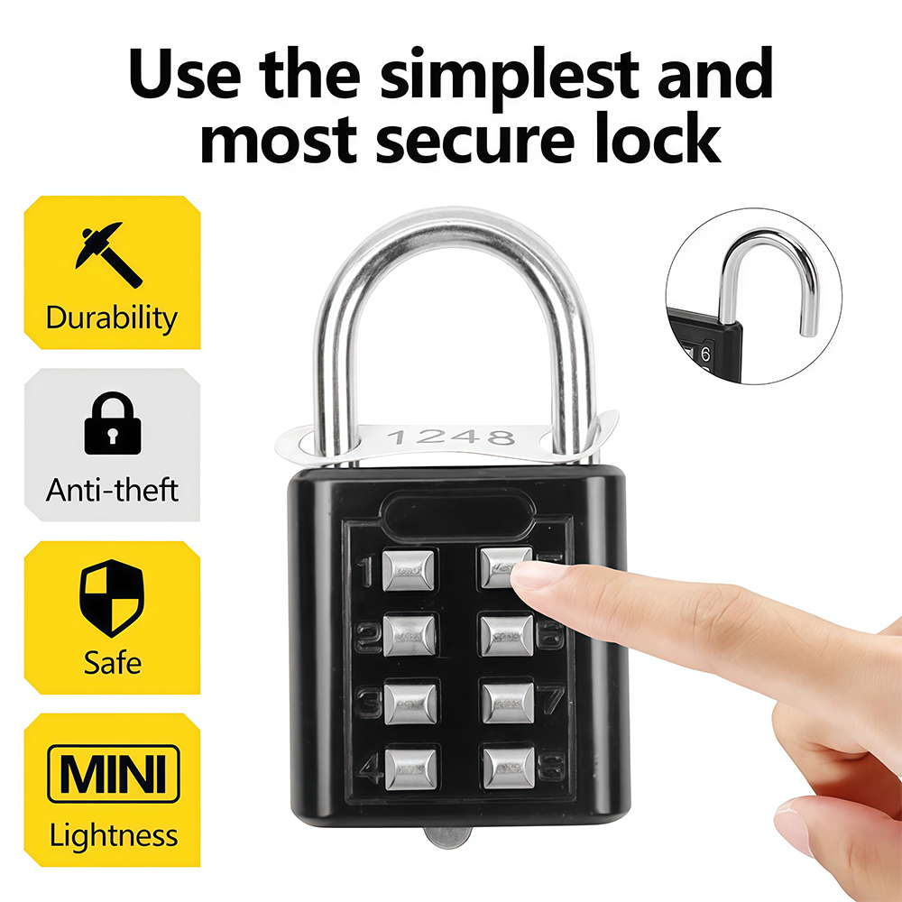 Smart Garden Gate Lock - 8 자리 조합 야외 버튼 방수