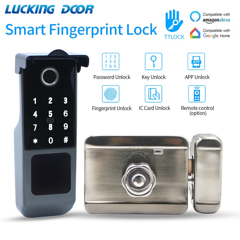 Smart Garden Door Lock - 방수 TTLOCK 앱 스마트 블루투스 지문