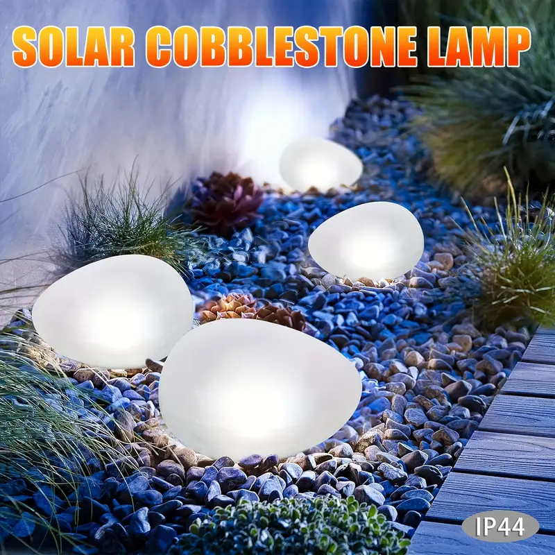 Smart Garden Light Camera - 1/2팩 태양광 조약돌 조명 - 정원/파티오용