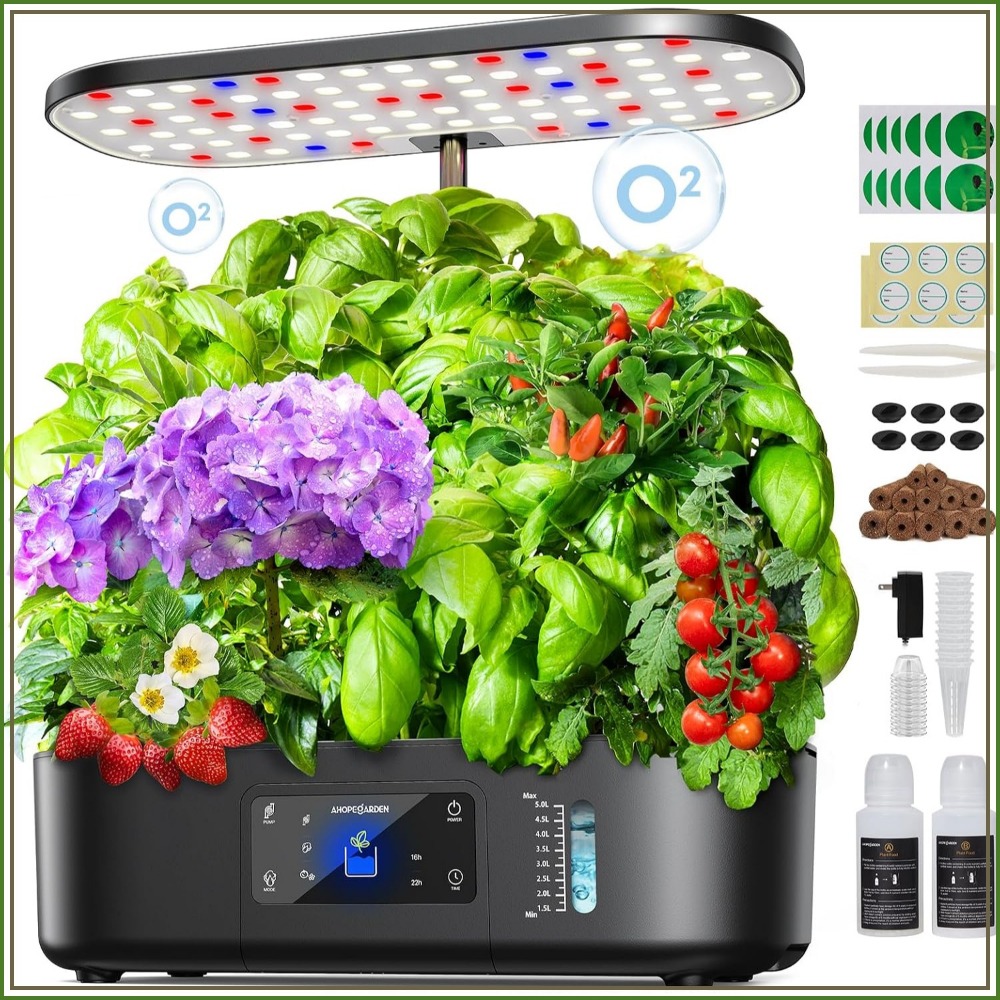 Hydroponic Grow Pod - 12포드 실내 수경 재배 정원(LCD 및