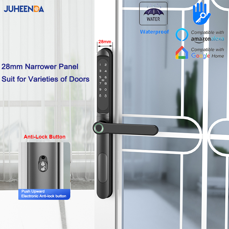 Smart Garden Door Lock - TTLock 앱 스마트 알루미늄 문짝 잠금
