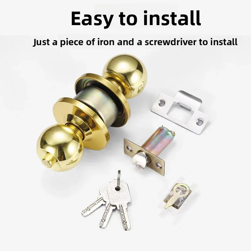 Smart Garden Gate Lock - 새로운 스테인리스 스틸 원형 볼 도어